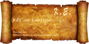 Kása Evelina névjegykártya